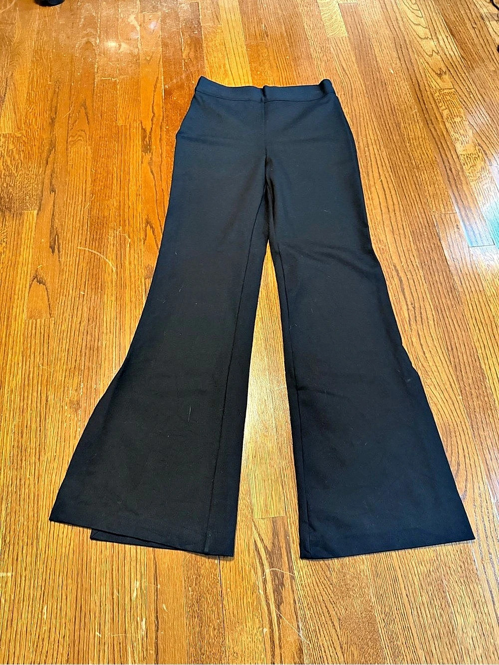 Spanx The Perfect Pant, Hi-Rise Flare Wide Leg Pants, Black, S